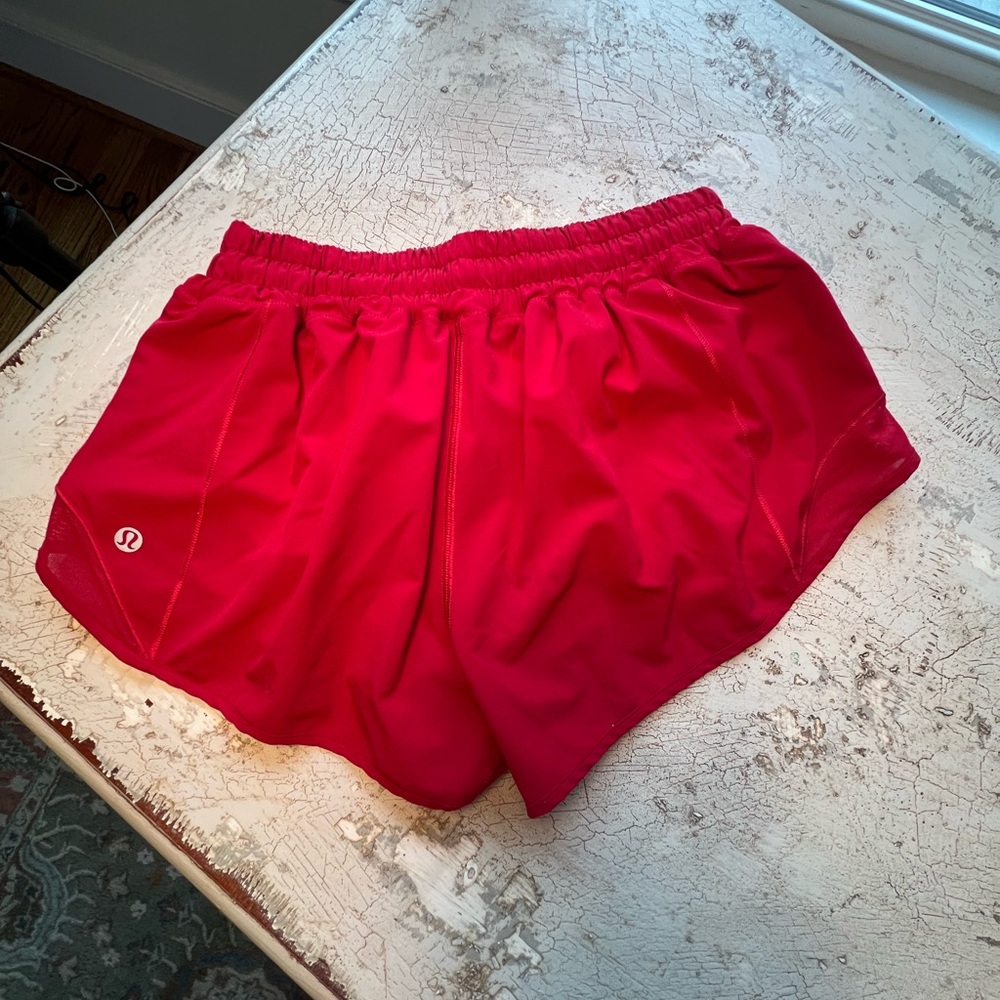 lululemon athletica Vibrant Red Athletic Shorts